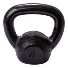 Kettlebell 4kg Pintado Preto Kettlebell Swing Goblet Squat