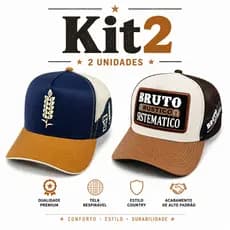 Kit Boné Country Trucker Americano Tela ORIGINAL Texas Field sertanejo Rodeio Agro