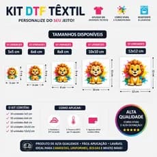 kit  estampas DTF digital 5 unidades com a logo de sua empresa Frente (7cm) e costas (25cm) facil aplicação com ferro