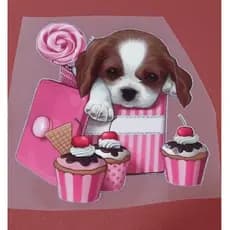 ESTAMPA DTF digital alta resolucao termocolante para camisetas jaquetas blusas cachorro cupcake facil aplicacao com ferr