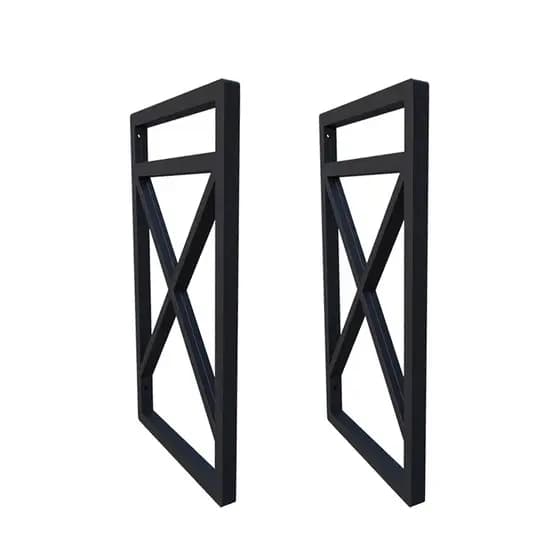 Kit 2 Suportes Para Prateleira Estilo Industrial Preto Resistente