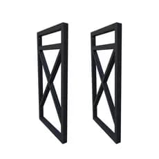 Kit 2 Suportes Para Prateleira Estilo Industrial Preto Resistente