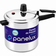 Panela de Pressão Panelux 4,5L Polida Alumínio Original Reforçada para Fogão a Gas