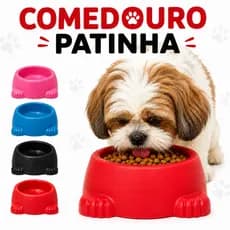 Comedouro Bebedouro Patinha Pet Para Cães E Gatos Pequeno Médio E Grande Porte