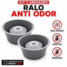 Adaptador Ralo Anti Odor Anti Inseto Universal 10cm Vedação Inteligente Contra Mau Cheiro e Baratas Kit 2