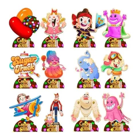 Candy Crush Saga - 12 Displays De Festa De 20cm Totens