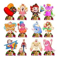 Candy Crush Saga - 12 Displays De Festa De 20cm Totens