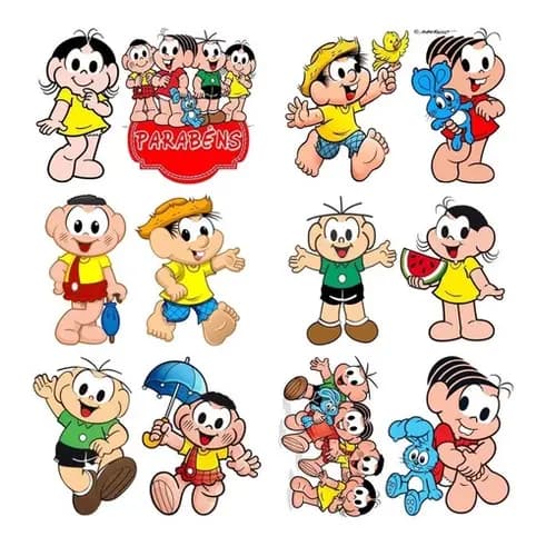 Decoração Turma Da Mônica Novo- 10 Displays De 20cm Totens