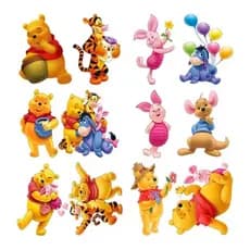 Kit 12 Display Mesa Ursinho Pooh Novo Festa Decoração 20cm