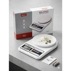 Wellmix Balança Digital de Cozinha Com Função Tara  1 Grama Até 10Kg Visor de LCD