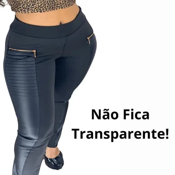 Calça Montaria Peluciada Com Detalhe Cirrê Calça Legging Montaria Suplex  Legging Montaria Cirre FEM