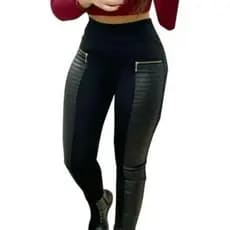 Calça Montaria Forrada, Calça Montaria Flanelada Com Detalhe Cirrê com bolso, cintura alta