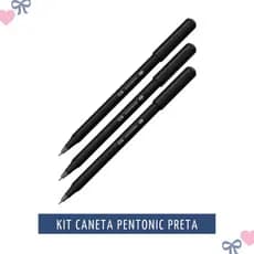 Caneta Pentonic Preta Cis Kit C/ 3 Unidades
