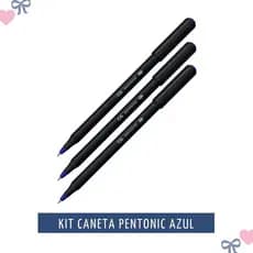 Caneta Pentonic Azul Cis Kit C/ 3 Unidades