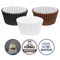 Kit Forma de Cupcake de Papel Air Fryer Descartável Forneável Antiaderente Impermeável Branco Preto Marrom Festa
