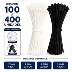 Abraçadeira Nylon Enforca Gato Resistente Kit 100-400 Unidades Profissional