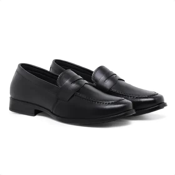 Sapato Preto Social Casual Casamento Formatura Oxford Masculino Costurado Escola Militar