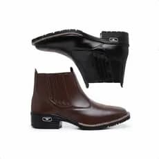 Bota Country Botina Unissex Agro Fazenda Confortável Estilo Anti-Chulé Preta E Marrom Costurada e Blaqueada