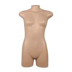 Manequim Busto Jô Perninha Meio Corpo Feminino Expositor Bege