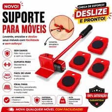 Suporte Ajustável com Rodinhas para Máquina de Lavar Geladeira Fogão e Freezer até 150kg  Base Móvel Kit 5 Peças