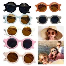 Óculos de Sol Redondo Infantil UV400 KIDS Menina Menino