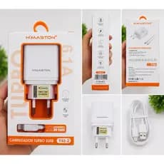 Carregador Turbo H’Maston 6.1A 2 USB Para iPhone Lightning Cabo 1M Bivolt Y46-2
