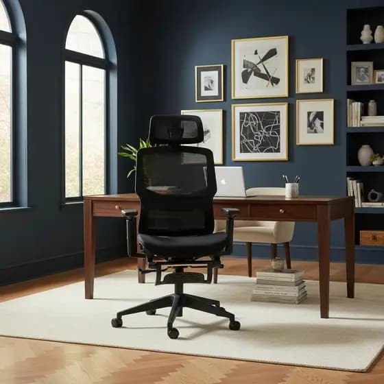 Cadeira Escritório Ergonomia Office Preto Posture 8088