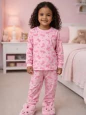 Pijama Inverno Infantil Menina ou Menino Estampas Sortidas idade 1 ao 12 Anos Blusa Manga Longa e Calça