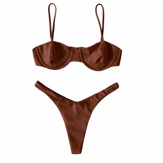 Conjunto de Biquíni Vincija Meia Taça com Calcinha Asa Delta