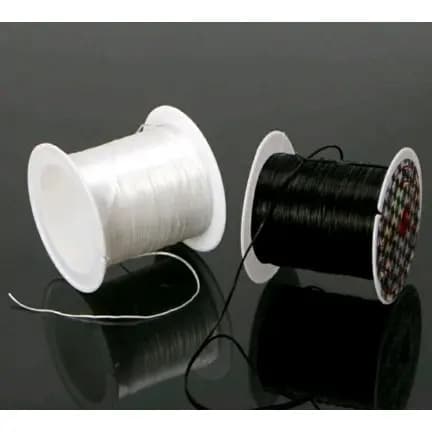Carretel Fio Fibra De Elástico 50 Metros / Pulseira / Elástico / Nylon / Silicone/ Artesanato