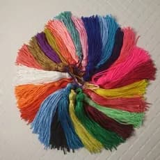 Franja Tassel de Fio 7cm para Artesanato - pacote com 10 unidades