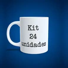 Kit 24 canecas cerâmica 325ML personalizadas - Escolha Entre Nossas Artes ou Envie a Sua