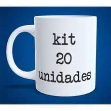 Kit 20 canecas cerâmica 325ML personalizadas - Escolha Entre Nossas Artes ou Envie a Sua