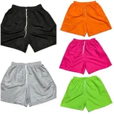 Short Masculino Bermuda Lisa Tactel Liso Praia Neon Masculino Promoção Verão