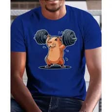 Camisa Academia Feminina Masculina Estampa CapivaraTreinando