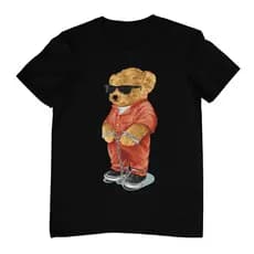Camiseta Feminina Masculina Estampa Urso Prisioneiro Algodão Básica