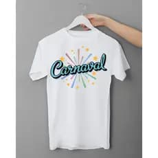 Blusa Carnaval Feminina Masculina Estampa Carnaval Com Fogos