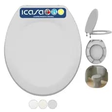 Assento Tampa Vaso Diamantina Sabará Icasa Original Oval Cinza 1.6gpf 6lpf