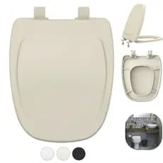 Assento Tampa Vaso Monte Carlo Deca Creme Polipropileno Reforçado + Higiênico 1.6gpf 6lpf C/nota