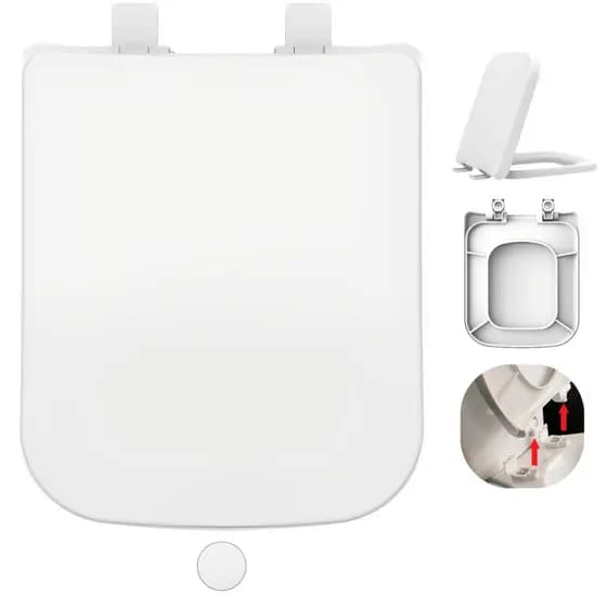 Tampa de Vaso Misti para bacia Icasa Original Branco Retira Fácil 6lpf