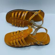 Rasteirinha Sandália de Couro Franciscana Chinelo de Couro Lisa UNISEX