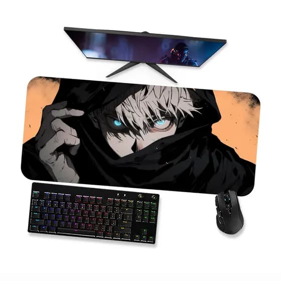 Mousepad Jujutsu Kaisen Anime Satoru Gojo 3 Speed Costurado Mousepad Grande 90x40 70x30 80x40 60x40 45x40