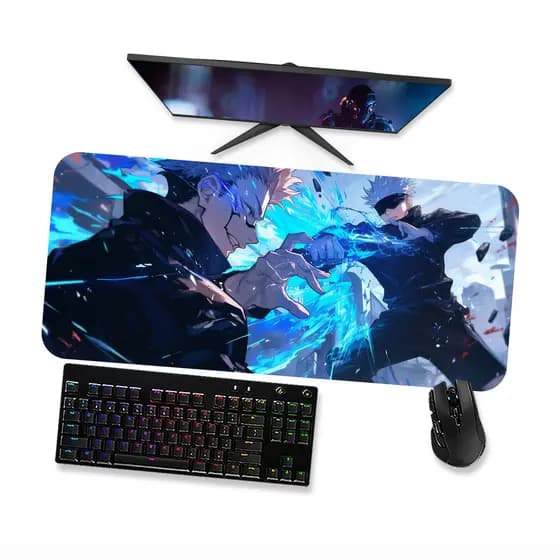 Mousepad Jujutsu Kaisen Anime Satoru Gojo 12 Speed Costurado Mousepad Grande 90x40 70x30 80x40 60x40 45x40