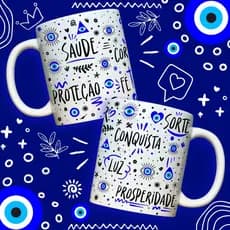 Caneca Personalizada - Porcelana, Proteção -olho grego!!! Para Presente..