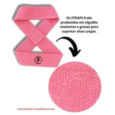 PAR Strap Oito Luva Academia Musculação Treino Pesado Strongman