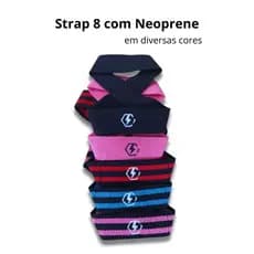 PAR Strap Oito Luva c/NEOPRENE Academia Musculação Treino Pesado