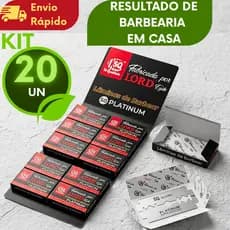 Kit Lâmina De Barbear LORD Para Navalha Barbeador Uso Profissional e Pessoal