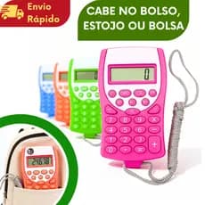 1/2/3/4/5 UNIDADES Calculadora De Bolso Com Cordão A Bateria Para Lojas Estudante Escritório Escola Comércio Vendas