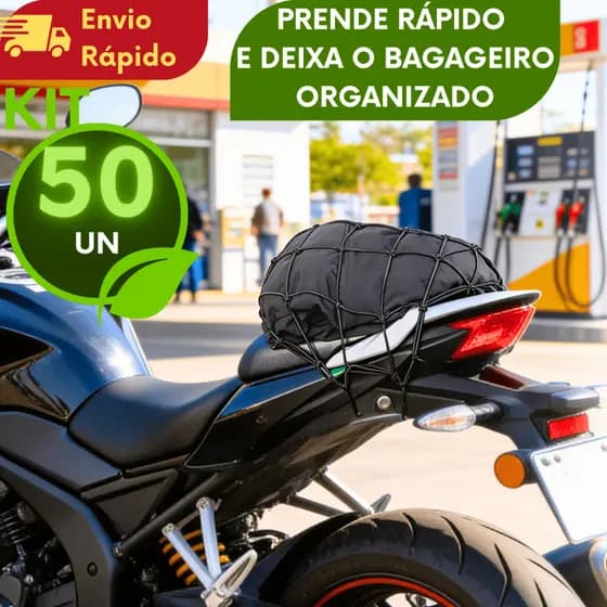 KIT(20/30/40/50) Rede Elastica Para Moto Redinha para Moto Rede Para Moto Rede Aranha Bagageiro Capacete Carga 30x30
