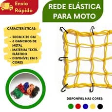 Rede Elastica Aranha 30x30 (1/2/3/4/5 UNIDADES) Moto Bicicleta Bagageiro Capacete